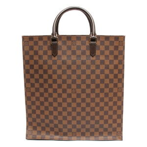 Louis Vuitton Tote Bag Open Closure Sac Plat Damier Brown